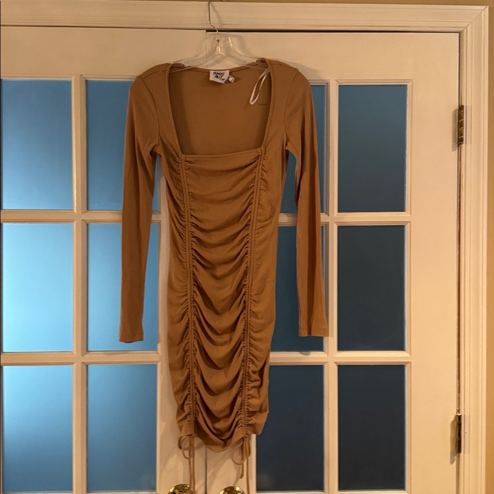 Princess Polly Camel Ribbed Top